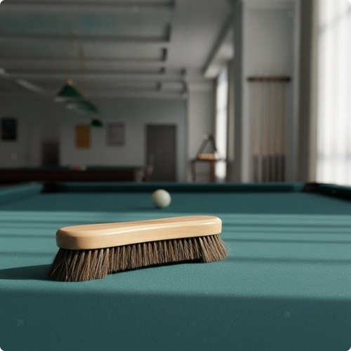 Pool table cleaning brush with - cleaning,